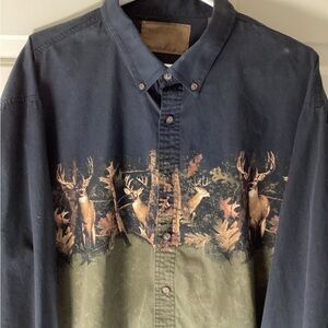 Vintage Men’s Clearwater Outfitters Long Sleeved Buttoned Down Shirt (XXL)